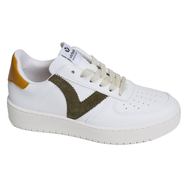 1258201 Blanc Kaki, Sneakers basses Victoria