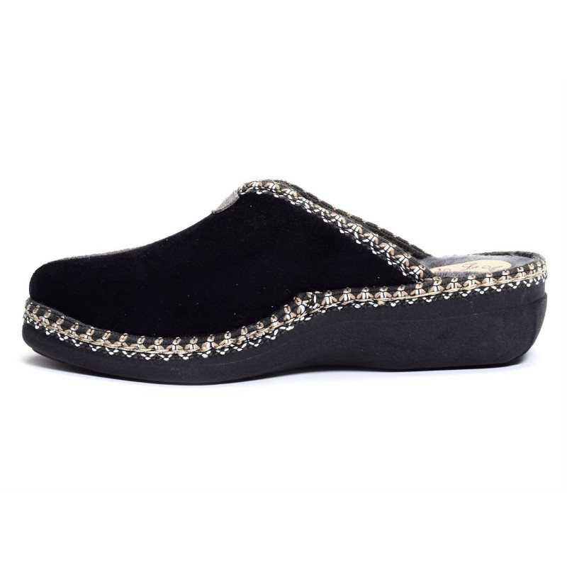 4205 Noir Gris, Mules La Maison de l'Espadrille