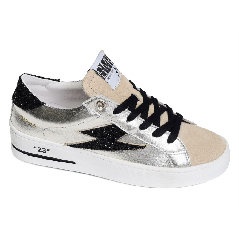 MAYA Beige Argent, Sneakers basses Semerdjian