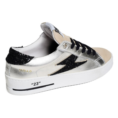 MAYA Beige Argent, Sneakers basses Semerdjian