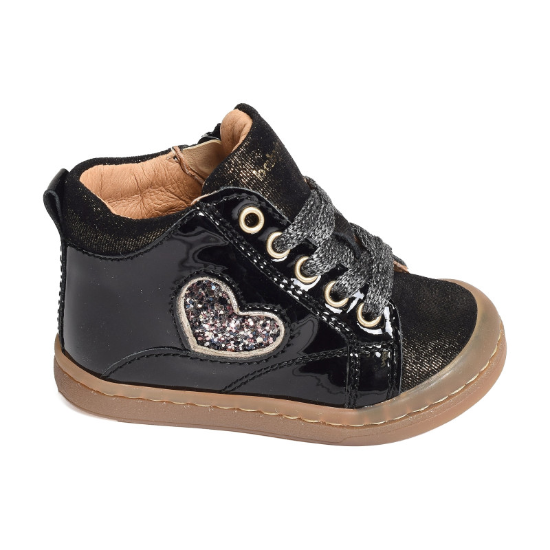 ANTO Verni Noir, Chaussures à Lacets Babybotte