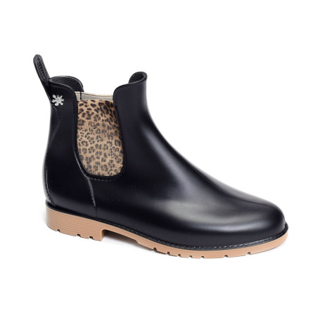 JUMPARDI Noir Léopard, Bottines Méduse