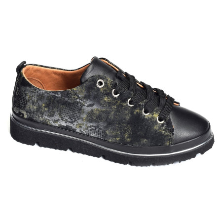 DOVAN Noir Kaki, Sneakers basses K.Mary