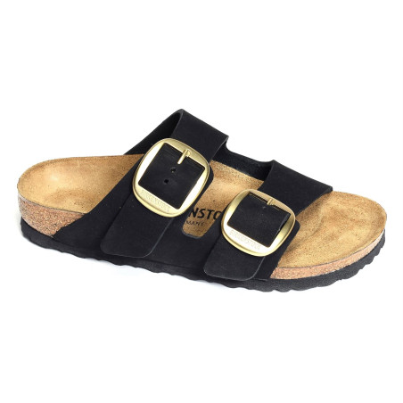 ARIZONA BIG BUCKLE LENB Noir, Mules Birkenstock