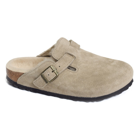 BOSTON SHEARLING W Taupe, Sabots Birkenstock