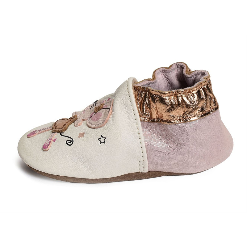 DANCING MOUSE Blanc Rose, Ballerines Robeez