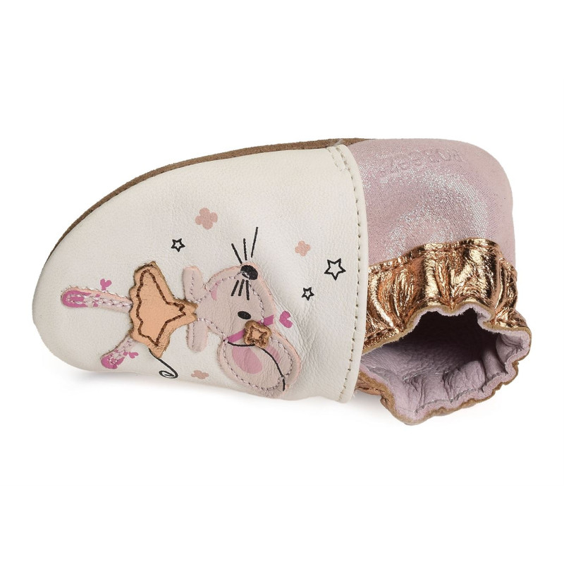 DANCING MOUSE Blanc Rose, Ballerines Robeez