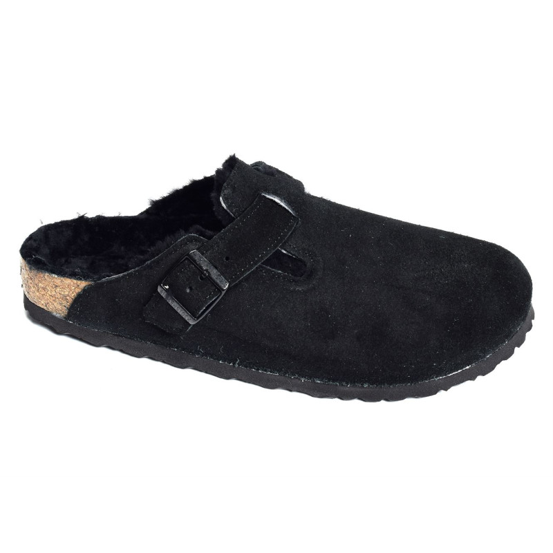 BOSTON SHEARLING Noir, Sabots Birkenstock