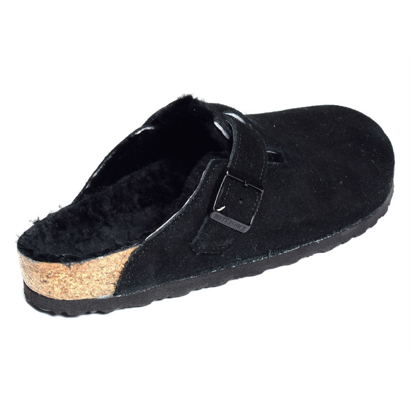 BOSTON SHEARLING Noir, Sabots Birkenstock