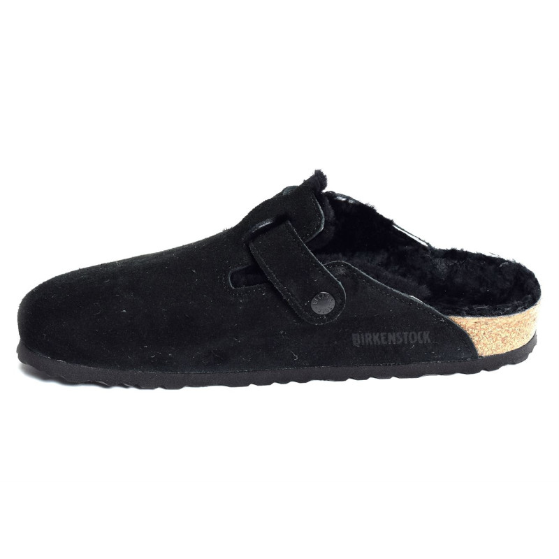 BOSTON SHEARLING Noir, Sabots Birkenstock