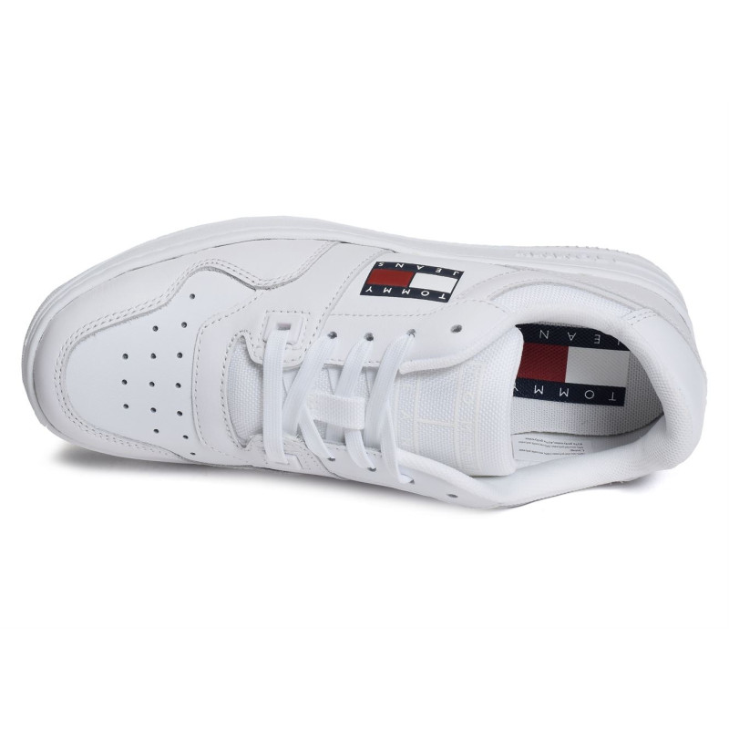 TOMMY JEANS RETRO BASKET WMN 1723 Blanc, Sneakers basses Tommy Hilfiger