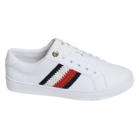 TH CORPORATE CUPSOLE SNEAKER 6457 Blanc, Sneakers basses Tommy Hilfiger