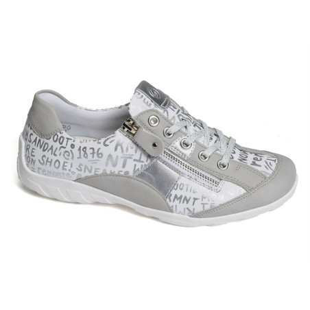 R3403 Blanc Argent, Sneakers basses Remonte