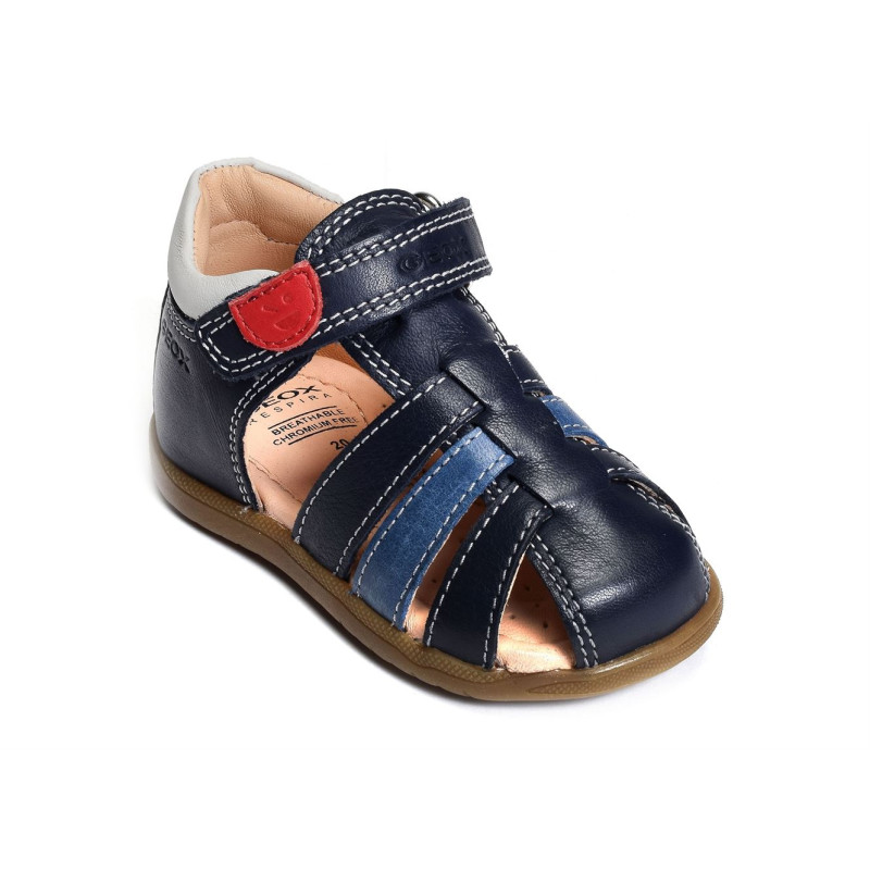 B SANDAL MACCHIA BA Bleu Multicolore, Sandales plates & Nu-Pieds Geox