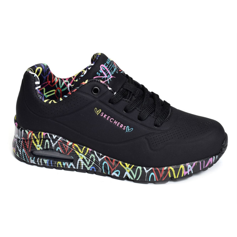 UNO LOVING LOVE Noir Multicolore, Sneakers basses Skechers