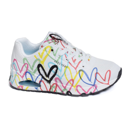 UNO SPREAD THE LOVE Blanc Multicolore, Sneakers basses Skechers