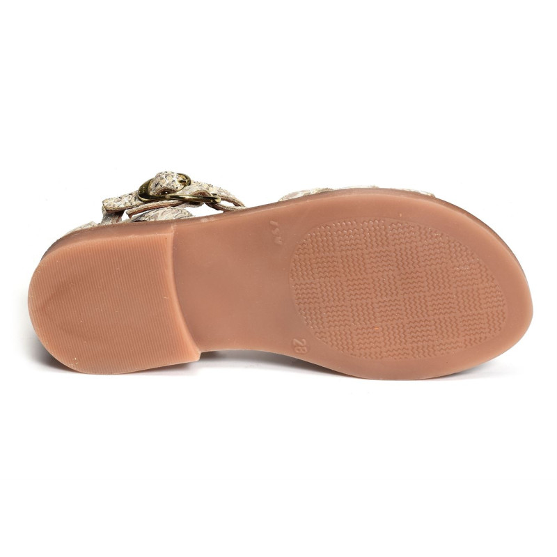 YUNA Beige Or, Sandales plates & Nu-Pieds Babybotte