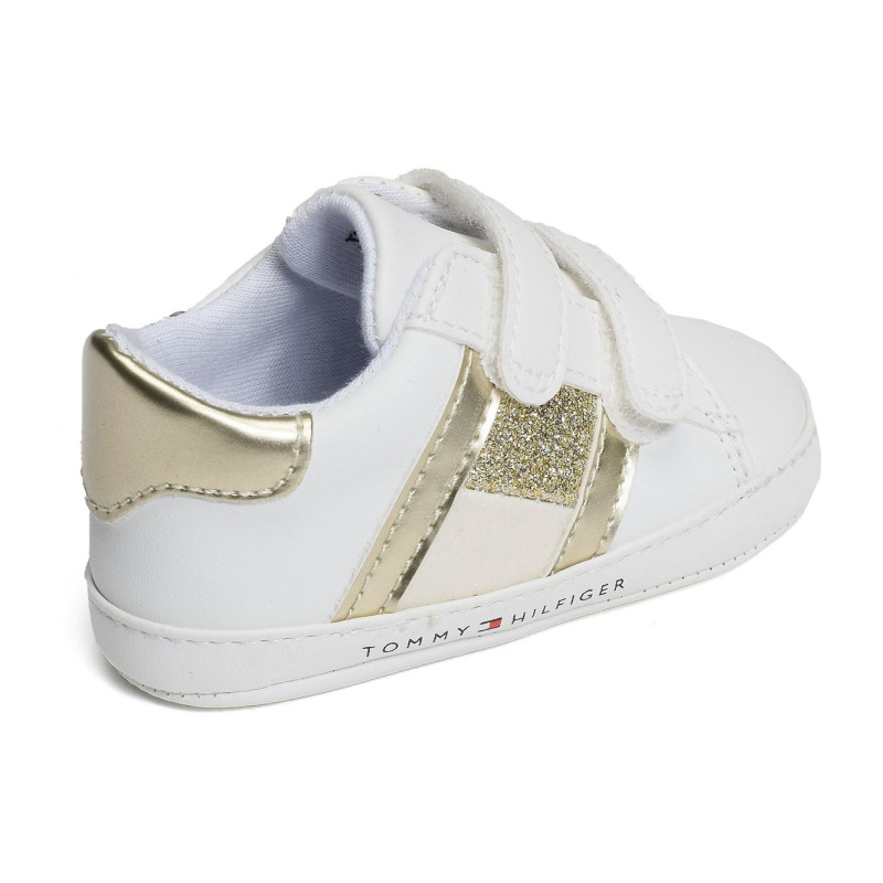 KIKI 32110 Blanc, Chaussures à Scratch Tommy Hilfiger