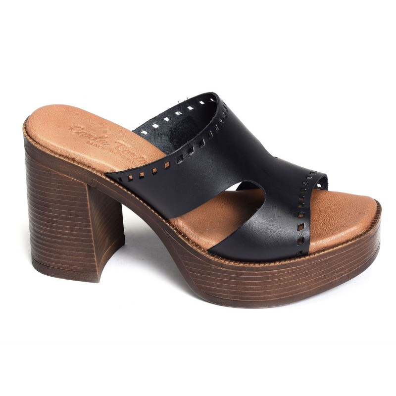 89226 Noir, Mules Carla Tortosa