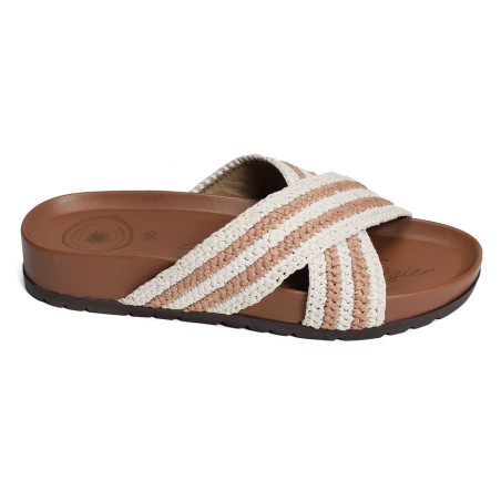 CHVMULE Blanc Beige, Mules Atelier Tropézien