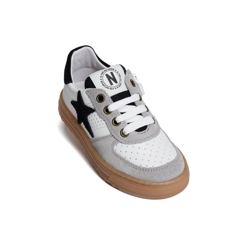 HESS ZIP Blanc Noir, Sneakers basses Naturino