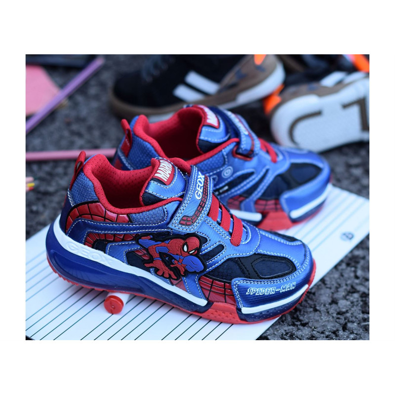 J BAYONYC BB Bleu Rouge, Baskets running Geox