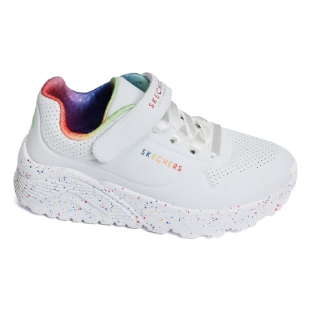 UNO LITE RAINBOW Blanc, Baskets running Skechers