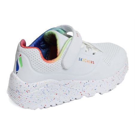 UNO LITE RAINBOW Blanc, Baskets running Skechers