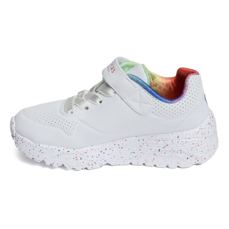 UNO LITE RAINBOW Blanc, Baskets running Skechers