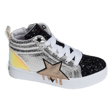 HI LITE DAZZLE DRIP Noir Argent, Baskets montantes Skechers