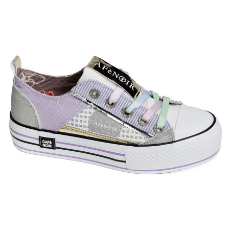 DM9502 Blanc Violet, Chaussures basses Café Noir