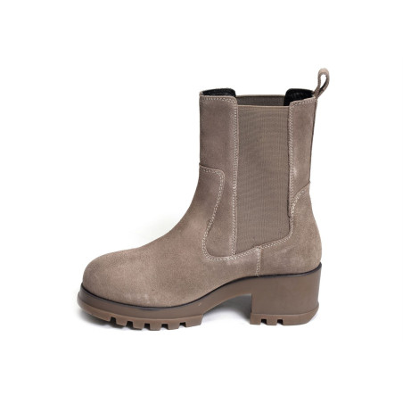 KICK HAPPY Taupe, Chelsea boots Kickers