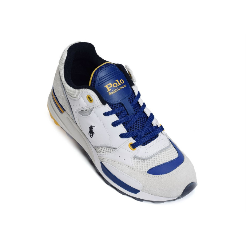 TRACKSTER 200 Blanc Bleu, Baskets running Polo Ralph Lauren