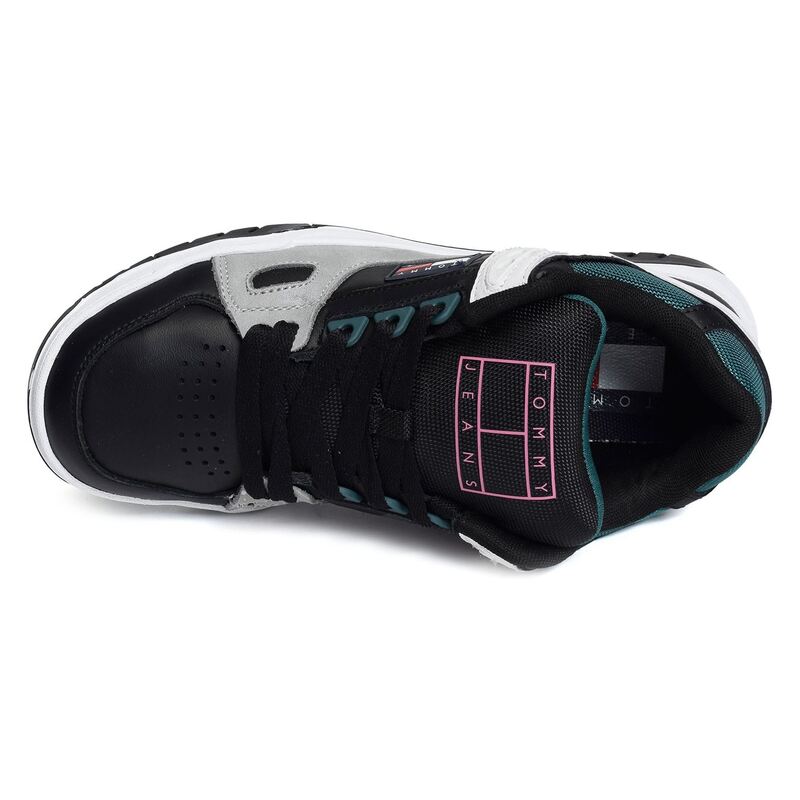 TOMMY JEANS SKATE SNEAKER 1042 Noir Vert, Sneakers basses Tommy Hilfiger