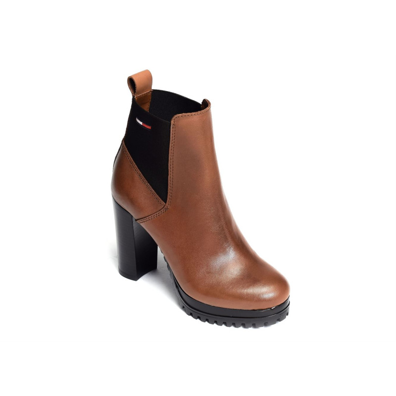 ESSENTIALS HIGH HEEL BOOT 2045 Camel, Bottines Tommy Hilfiger