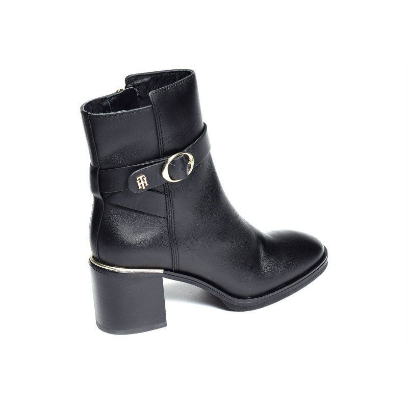 TH BELT HEELED BOOT 6766 Noir, Bottines Tommy Hilfiger