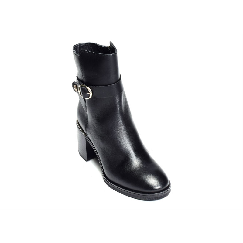 TH BELT HEELED BOOT 6766 Noir, Bottines Tommy Hilfiger