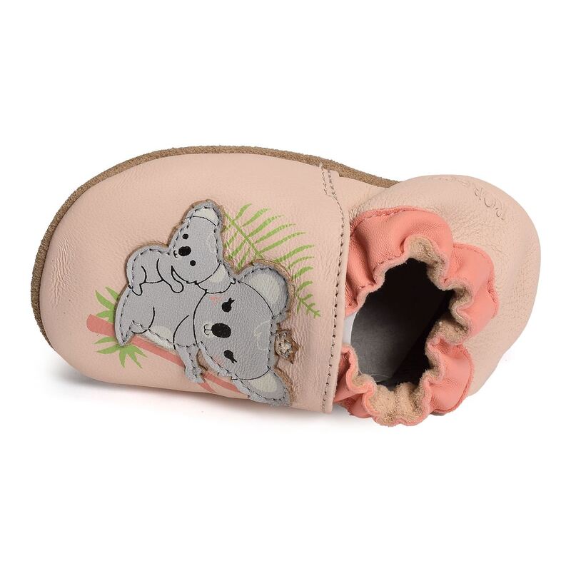 QUEEN KOALA Rose Gris, Ballerines Robeez