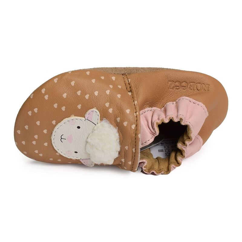 COFFRET NAISSANCE SWEET SHEEP Camel Rose, Ballerines Robeez