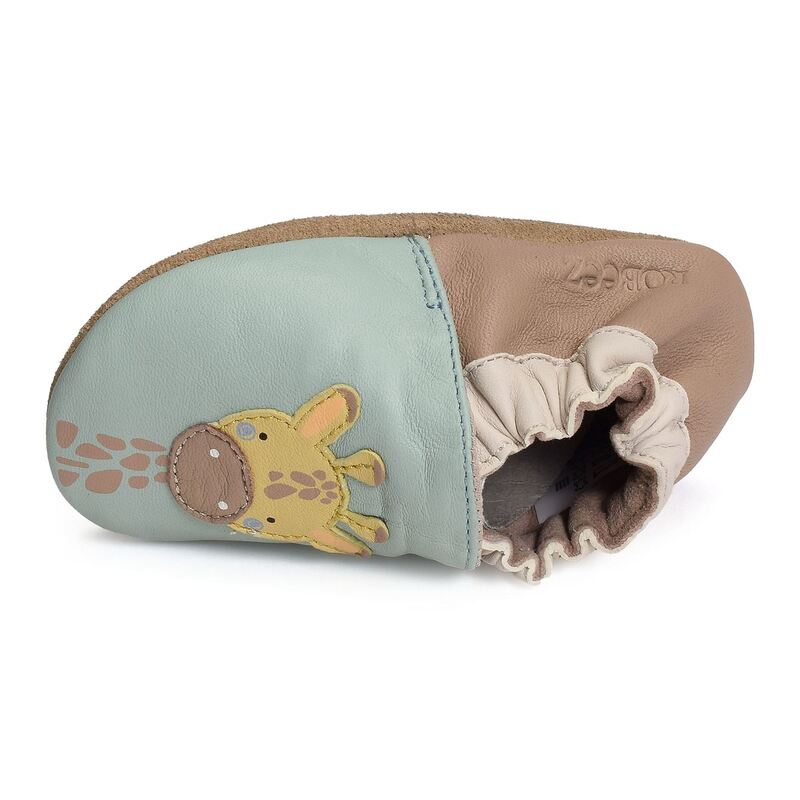 COFFRET NAISSANCE GIRAFE HUG Vert Eau, Ballerines Robeez