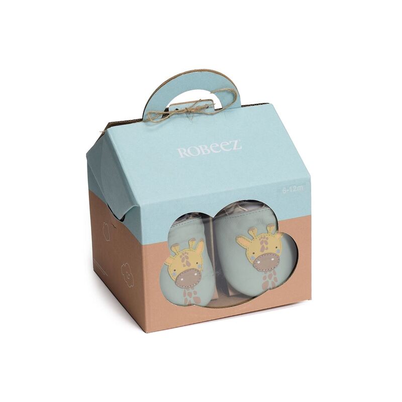 COFFRET NAISSANCE GIRAFE HUG Vert Eau, Ballerines Robeez