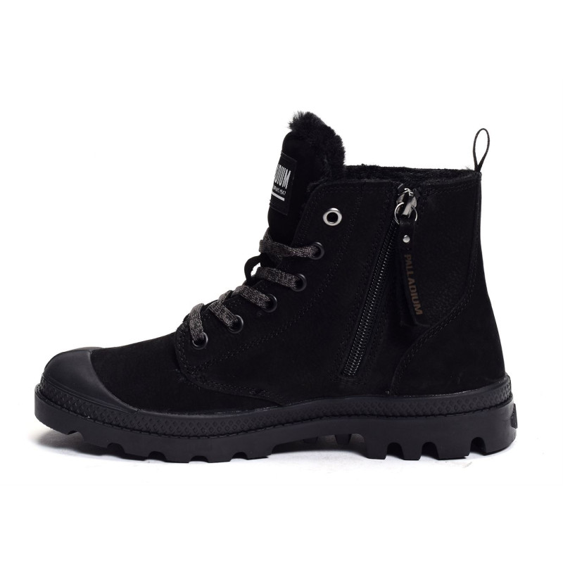 PAMPA HI ZIP Noir, Boots Palladium