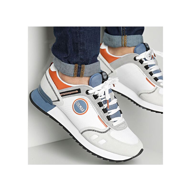 TRAVIS SPORT COLORS Blanc Bleu, Baskets running Colmar