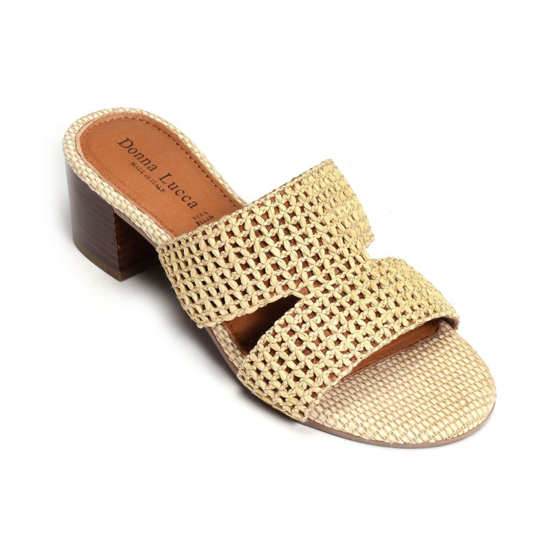 1341 Beige, Mules Donna Lucca