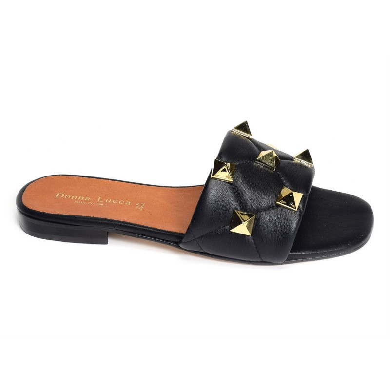 1384 Noir, Mules Donna Lucca