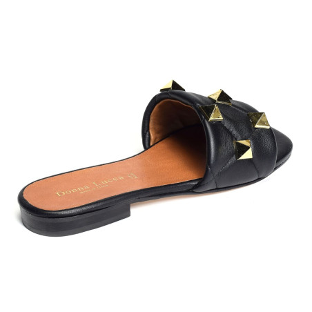 1384 Noir, Mules Donna Lucca