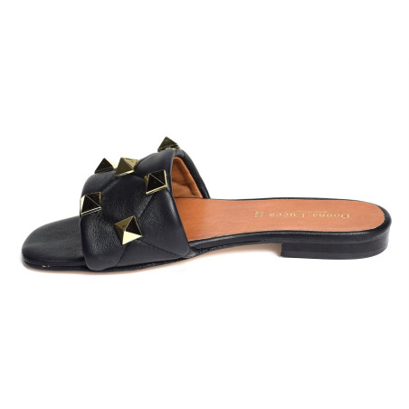 1384 Noir, Mules Donna Lucca