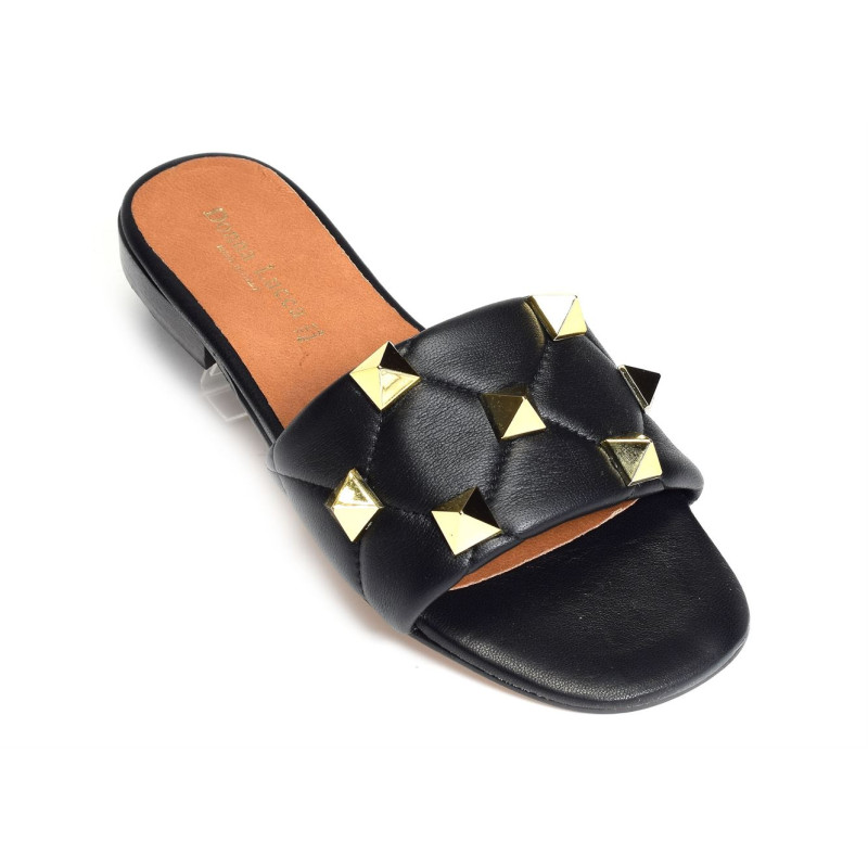 1384 Noir, Mules Donna Lucca