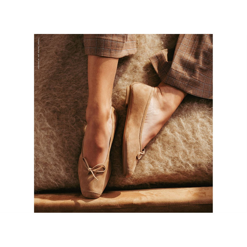 HARMONY Taupe, Ballerines Reqins