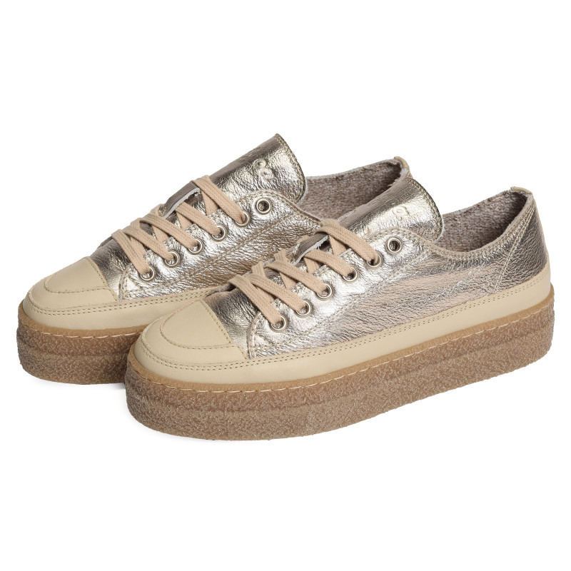 MYO PLATO Beige Platine, Sneakers basses Patgoa